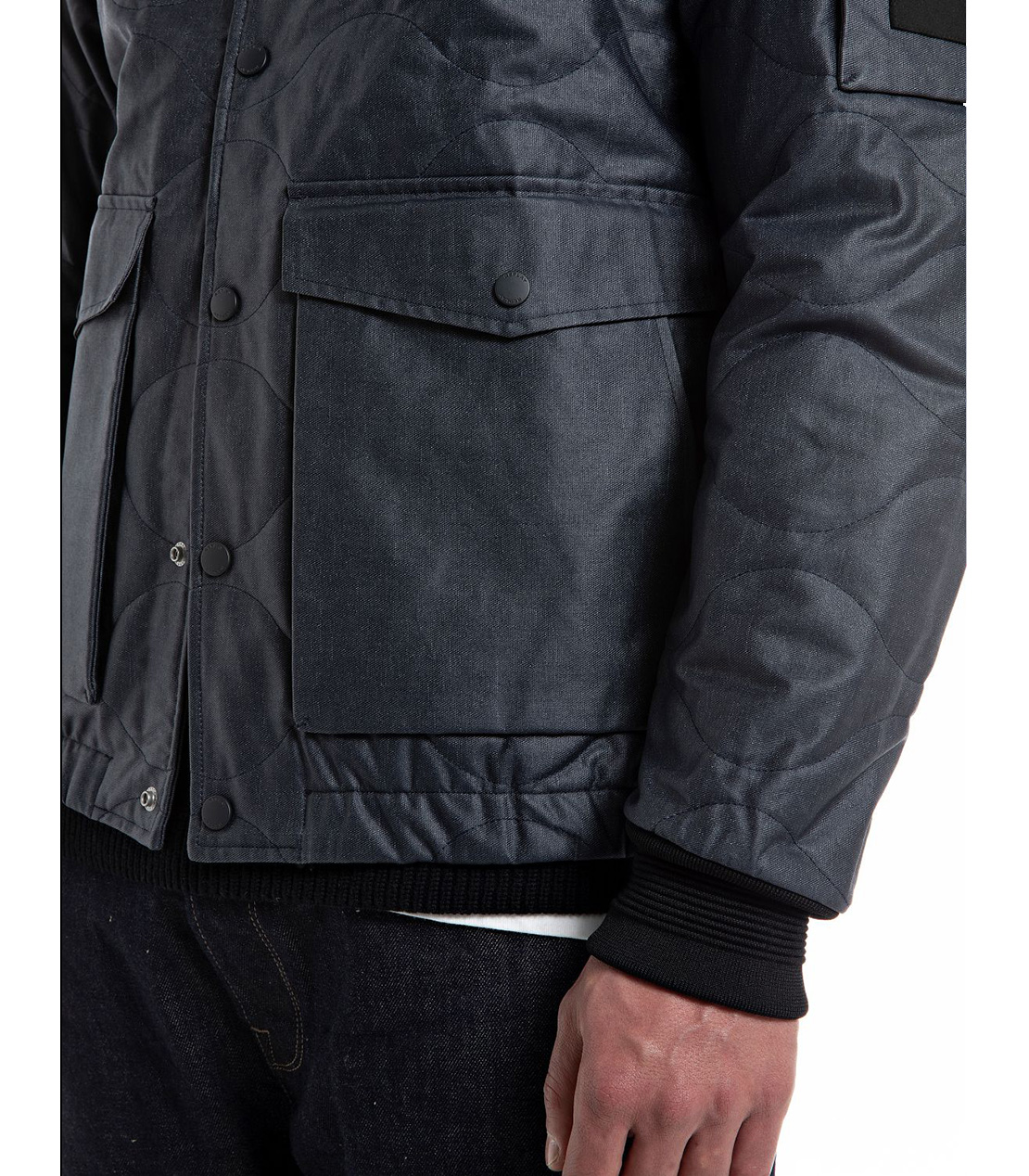 Sartoriale コーティングデニム キルティングジャケット 詳細画像 ダークブルー 5